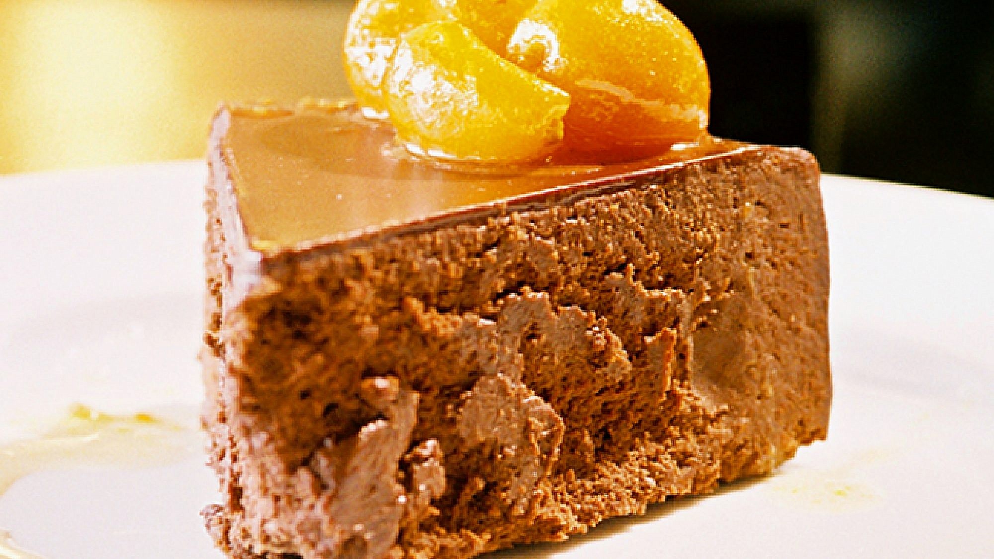 עוגת שוקולד של הבראסרי. צילום: מיכל רביבו