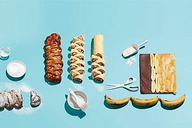 שיבולת מרציפן, שוקולד ובננות של ברי סייג | צילום: דן פרץ | סגנון: עמית פרבר