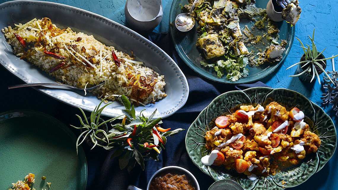 אוכל הודי של סג'ידה בן צור. צילום: רונן מנגן | סגנון: עמית פרבר